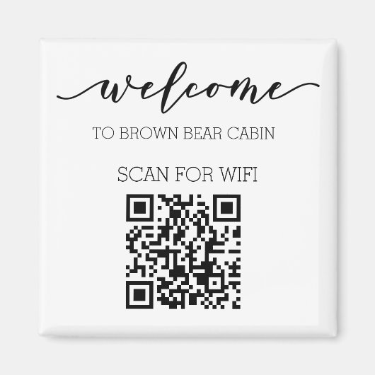 STR Guide QR Code Informationen WIFI Vermietung Magnet (Vorne)