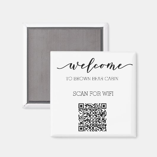 STR Guide QR Code Informationen WIFI Vermietung Magnet (Vorderseite/Rückseite)