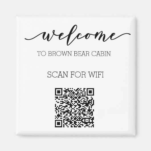 STR Guide QR Code Informationen WIFI Vermietung Magnet (Vorne)