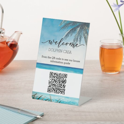 STR Guide QR-Code Willkommen Gästebuch Sockelschild (In SItu)