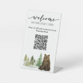 STR Guide QR-Code Willkommens-Gästebuch Bär Sockelschild (Vorderseite)