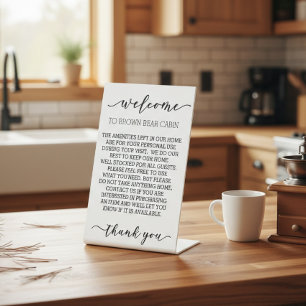 STR Kurzfristige Mietferien-Ausstattungsinventar Sockelschild