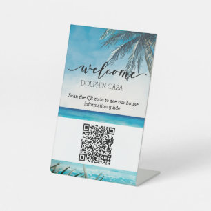 STR Leitfaden QR-Code Gästebuch Strand Sockelschild