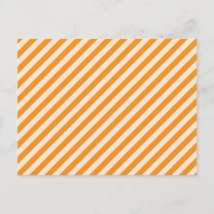 [STR-OR-1] Orangefarbener und weißer Zuckerrohr ge Postkarte