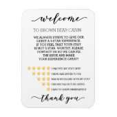 STR Short term Rental Vacation Rating System Stars Magnet (Vertikal)