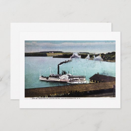 Str. Washington, Lake Winnipesaukee, N.H. Postkarte (Vorne/Hinten)