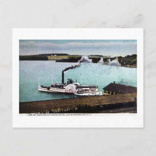Str. Washington, Lake Winnipesaukee, N.H. Postkarte (Vorderseite)