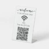 STR WIFI Scan QR Code Kurzer Begriff Urlaub Sockelschild (Vorderseite)
