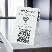 STR WIFI Scan QR Code Kurzer Begriff Urlaub Sockelschild