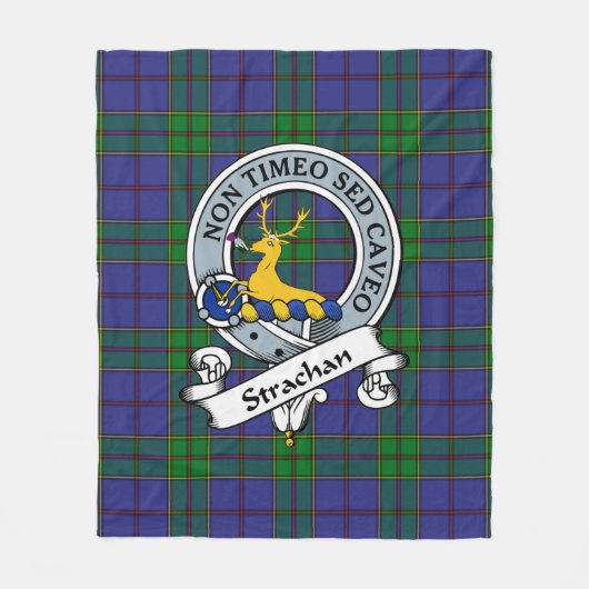 Strachan Clan Abzeichen Tartan Kariert Fleecedecke (Vorderseite)