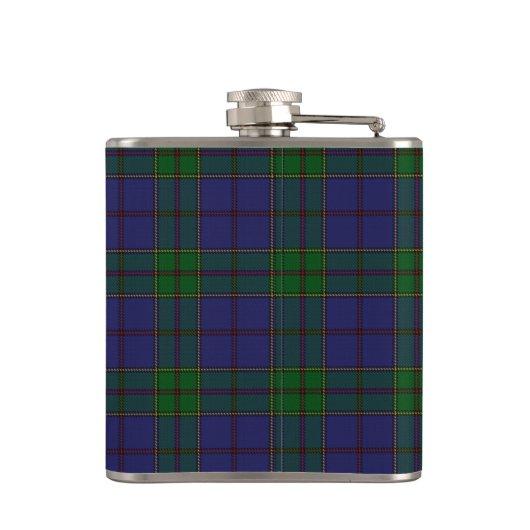 Strachan Tartan & Abzeichen Flachmann (Rückseite)