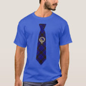 Strachan Tartan Necktie T-Shirt w/Badge (Vorderseite)