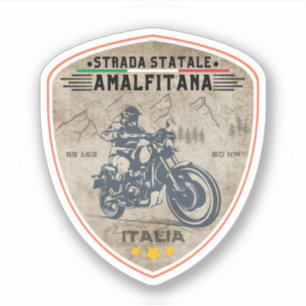 Strada statale 163 Amalfitana italian apls Aufkleber