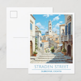 Straden Street Dubrovnik Kroatien Reisen Postkarte