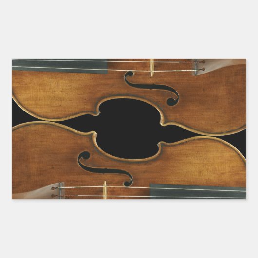 Stradivari Duo Rechteckiger Aufkleber (Vorderseite)