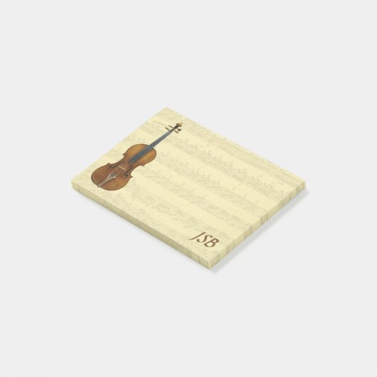 Stradivari Violine Bach Partita Post-it Klebezettel (angewinkelt)