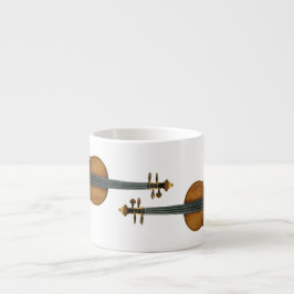 Stradivari Violinen-Duo reproduziert auf Espressotasse