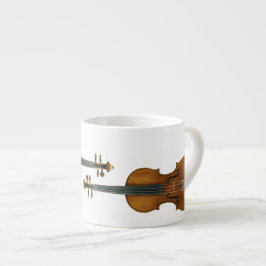 Stradivari Violinen-Duo reproduziert auf Espressotasse