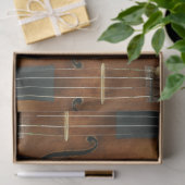 Stradivari Violinen-Quartett auf hölzernem Seidenpapier (Geschenk)
