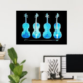 Stradivarius Geigen und Bugblauer Poster AB 8.99 (Heimbüro)