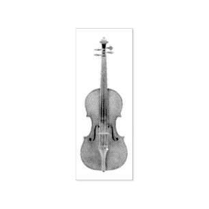 Stradivarius Violine geätzte Blick-Wiedergabe Gummistempel