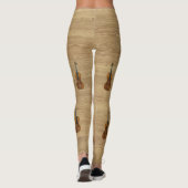 Stradivarius Violinen auf hölzernem Platten-Blick Leggings (Rückseite)