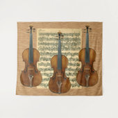 Stradivarius Violinen-Trio Bach Chaconne Wandteppich (Vorderseite (Horizontal))