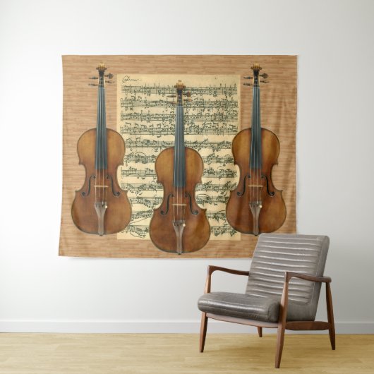 Stradivarius Violinen-Trio Bach Chaconne Wandteppich (Beispiel (Horizontal))