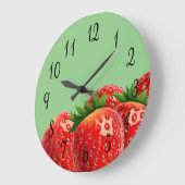 Straeberries Große Wanduhr (Winkel)