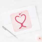 Strafanstalten in Liebe Quadratischer Aufkleber (Umschlag)