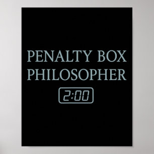 Strafbank Philosoph Lustiger Hockeyspieler Zitat Poster
