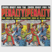 Strafe für Baby Face Crisis Vintage Comicen Geschenkpapier (Flach)