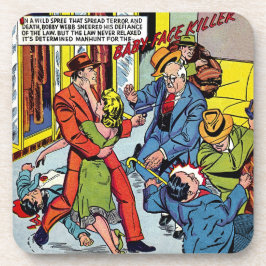 Strafe für Baby Face Crisis Vintage Comicen Getränkeuntersetzer