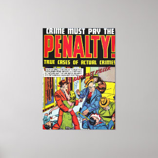 Strafe für Baby Face Crisis Vintage Comicen Leinwanddruck