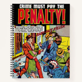 Strafe für Baby Face Crisis Vintage Comicen Notizblock