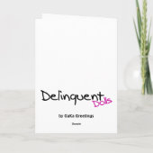 Straffälliges Puppen-Schulmädchen Karte (Rückseite)