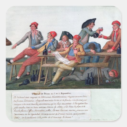 Strafgerichtshof vom 2. und 3. September 1792 Quadratischer Aufkleber (Vorderseite)