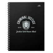 Strafjustiz Abschluss 2024 "Anpassbar" Notizblock (Vorderseite)