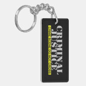 Strafjustiz (benutzerdefinierbar) schlüsselanhänger (Vorderseite links)