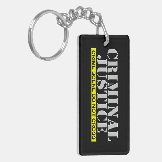 Strafjustiz (benutzerdefinierbar) schlüsselanhänger (Vorderseite links)