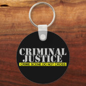 Strafjustiz (benutzerdefinierbar) schlüsselanhänger (Vorderseite)