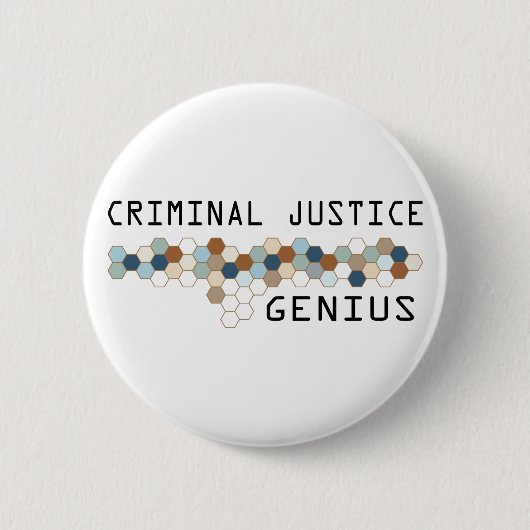 Strafjustiz-Genie Button (Vorderseite)