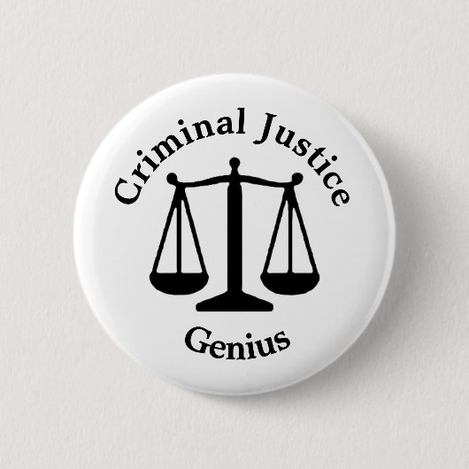Strafjustiz-Genie Button (Vorderseite)