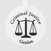 Strafjustiz-Genie Ornament (Rückseite)