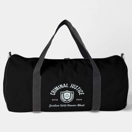 Strafjustiz "Justiz wird nie Erholung haben" 2024 Duffle Bag (Vorderseite)