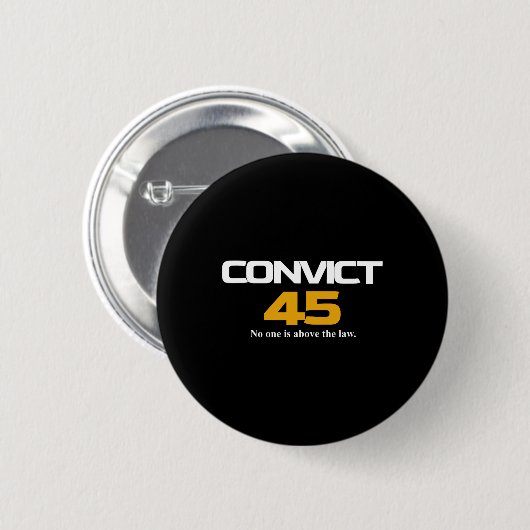 Sträfling 45 Niemand, Mann oder Frau, steht über d Button (Vorne & Hinten)