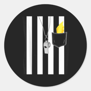 Strafmarkenvorhang für Fußball Ref-Kostüm Runder Aufkleber