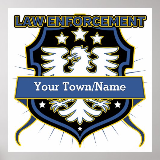 Strafverfolgung Heraldry Wappen Poster (Vorne)