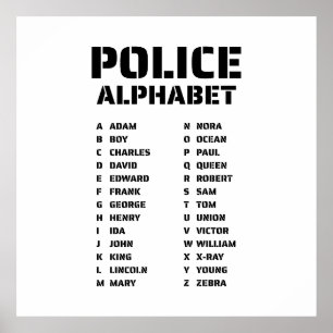 Strafverfolgungsdiagramm für Polizei Poster