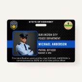 Strafverfolgungskennung des personalisierten Poliz Ausweis (Vorderseite)